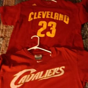2 Cleveland shirts one address and one Nikes